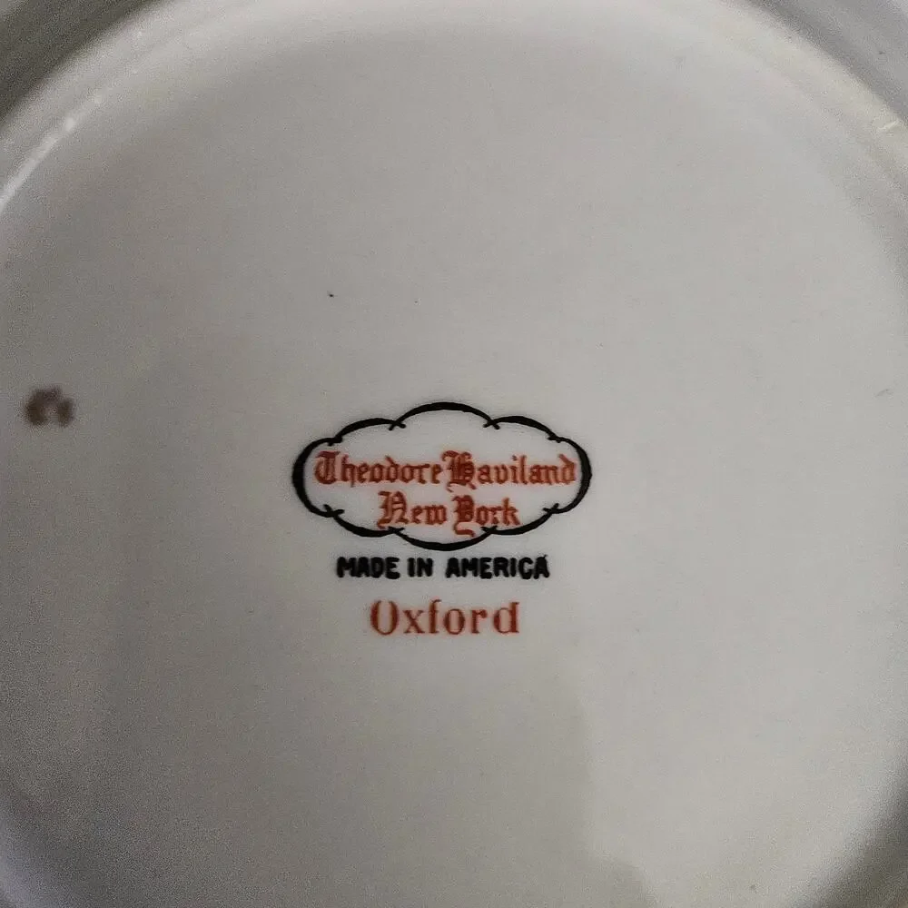 Theodore Haviland New York Oxford Bread Plates Set of 4 Gold Trim 6.5